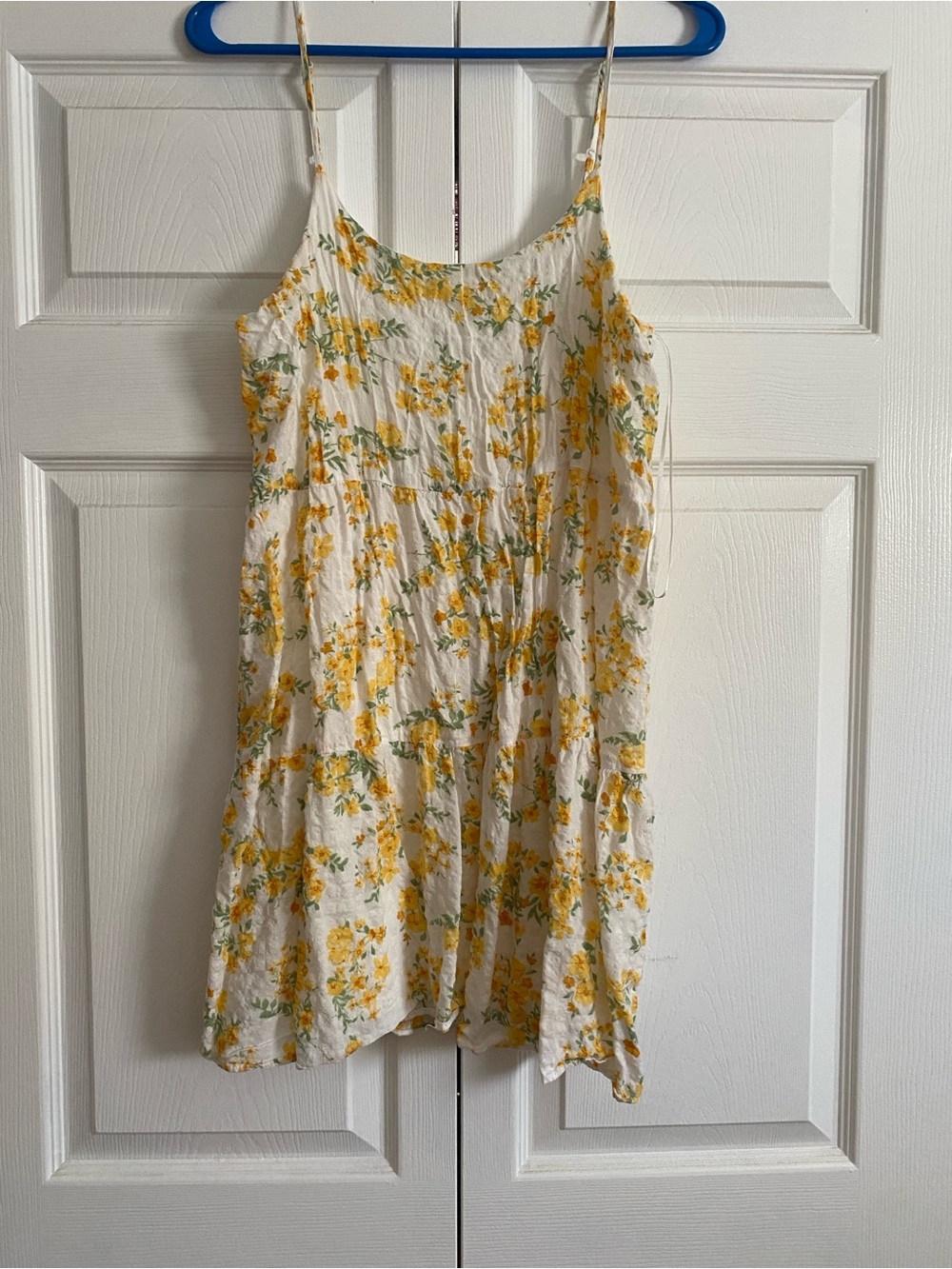 Hippie Rose White Dress with Yellow Floral Trim